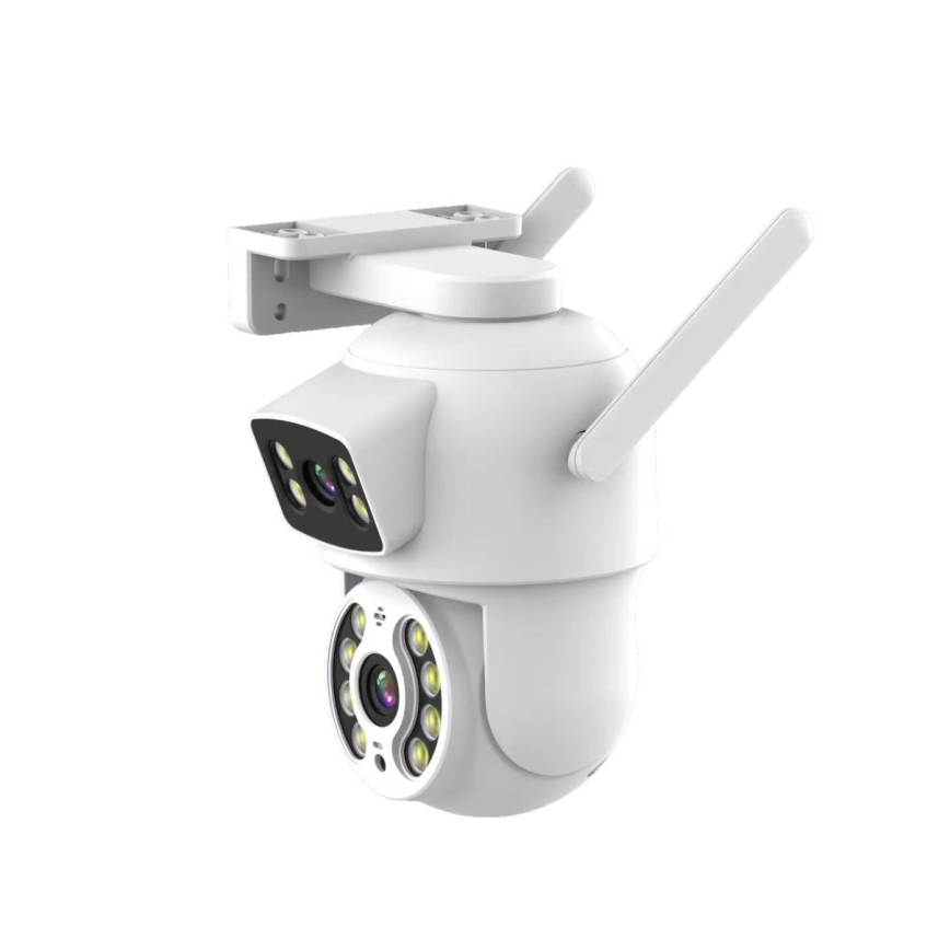 Immax NEO 07783L - Cámara exterior inteligente con sensor DOBLE 355° P/T 2x2MP IP65 Wi-Fi Tuya