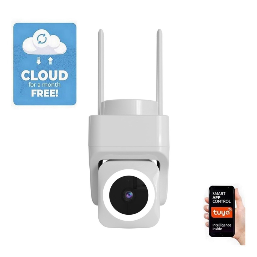 Immax NEO 07793L - Cámara inteligente para exteriores con sensor CUBE 4MP 5V IP65 Wi-Fi Tuya