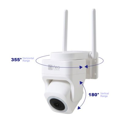 Immax NEO 07793L - Cámara inteligente para exteriores con sensor CUBE 4MP 5V IP65 Wi-Fi Tuya