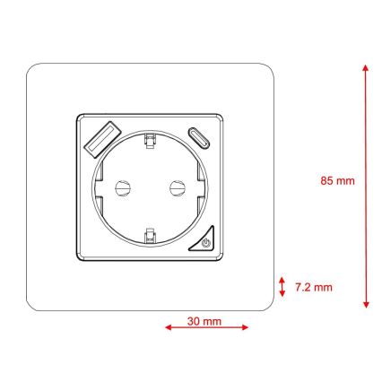 Immax NEO 07800L Enchufe inteligente - 16A/230V + 1xUSB-A + 1xUSB-C