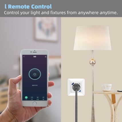Immax NEO 07801L - Enchufe inteligente 16A/230V + 1xUSB-A + 1xUSB-C Tuya SCHUKO