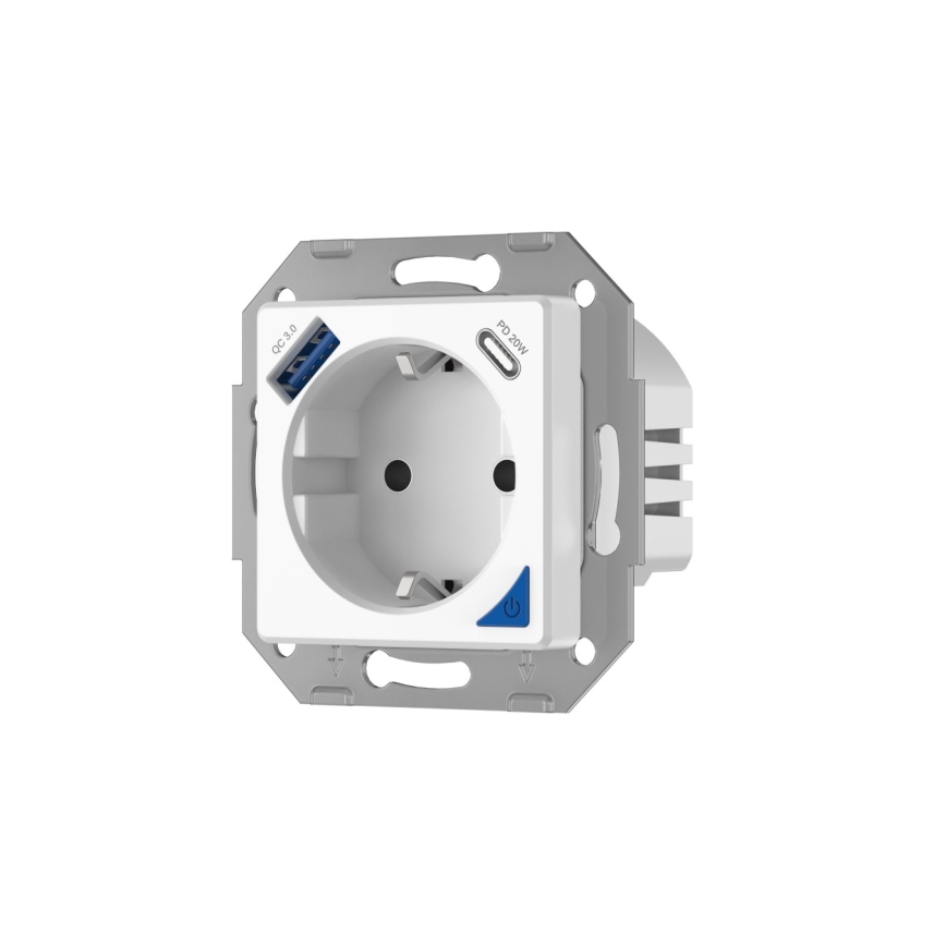 Immax NEO 07801L - Enchufe inteligente 16A/230V + 1xUSB-A + 1xUSB-C Tuya SCHUKO
