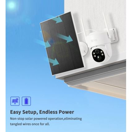 Immax NEO 07804L - Cámara solar inteligente para exteriores con sensor, batería de 9000 mAh, Wi-Fi, Tuya, IP65