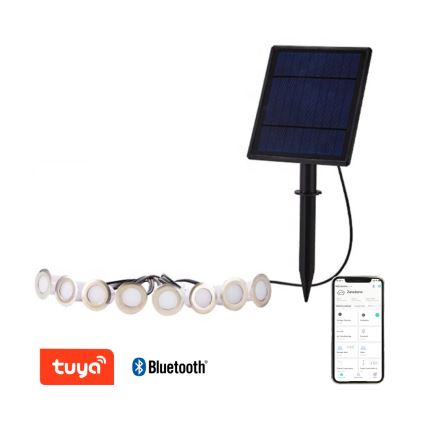 Immax NEO 07905L - Lámpara solar LED RGB regulable ESTRELAS 8xLED/0,25W/5V IP65 Tuya 2200 mAh