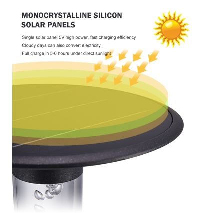 Immax NEO 07908L - Lámpara solar regulable LED RGB+CW/W LED/2W/5V IP54 Tuya 4000 mAh