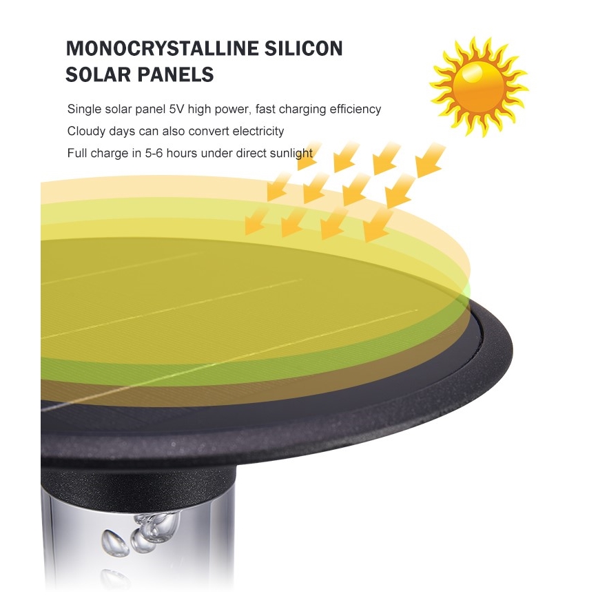 Immax NEO 07908L - Lámpara solar LED RGB+CW/W regulable LED/2W/5V IP54 Tuya 4000 mAh