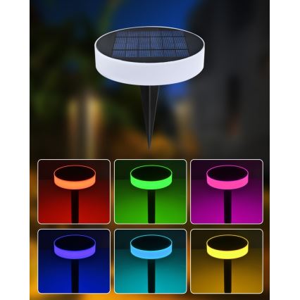 Immax NEO 07910L - LED RGB Lámpara solar regulable con sensor NEO LITE LED/1W/5V redondeado IP54 Tuya 1300 mAh