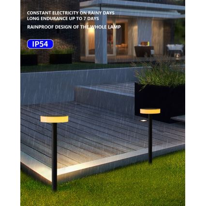 Immax NEO 07910L - LED RGB Lámpara solar regulable con sensor NEO LITE LED/1W/5V redondeado IP54 Tuya 1300 mAh