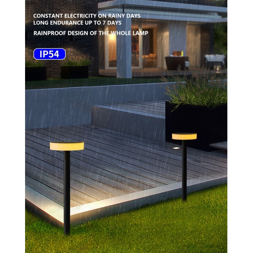 Immax NEO 07910L - LED RGB Lámpara solar regulable con sensor NEO LITE LED/1W/5V redondeado IP54 Tuya 1300 mAh