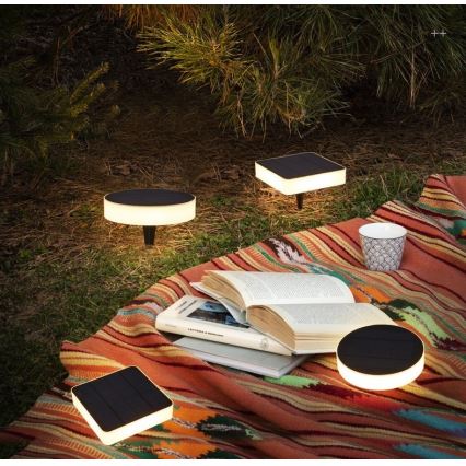 Immax NEO 07910L - LED RGB Lámpara solar regulable con sensor NEO LITE LED/1W/5V redondeado IP54 Tuya 1300 mAh
