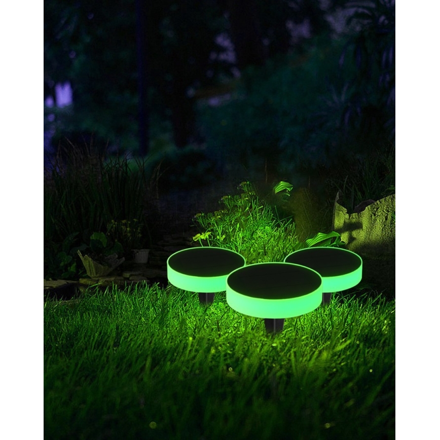 Immax NEO 07910L - LED RGB Lámpara solar regulable con sensor NEO LITE LED/1W/5V redondeado IP54 Tuya 1300 mAh