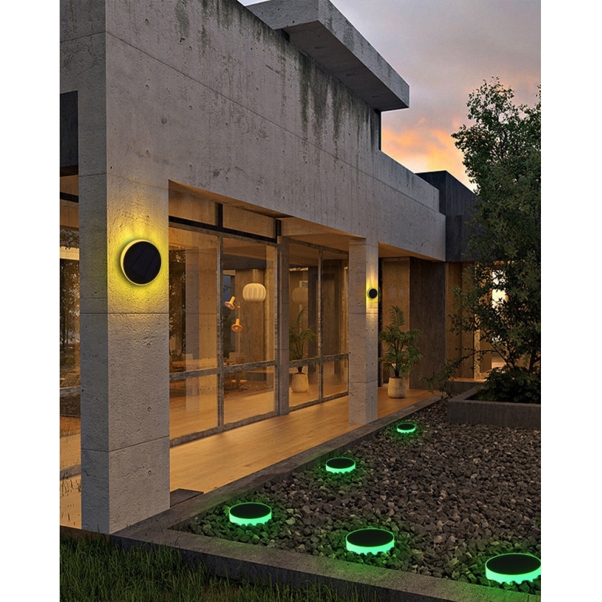 Immax NEO 07910L - LED RGB Lámpara solar regulable con sensor NEO LITE LED/1W/5V redondeado IP54 Tuya 1300 mAh