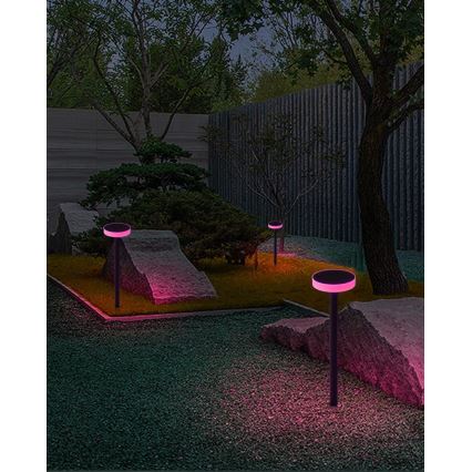 Immax NEO 07910L - LED RGB Lámpara solar regulable con sensor NEO LITE LED/1W/5V redondeado IP54 Tuya 1300 mAh