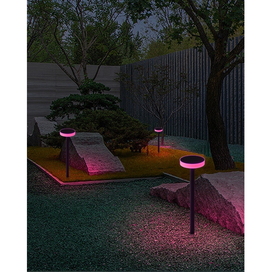 Immax NEO 07910L - LED RGB Lámpara solar regulable con sensor NEO LITE LED/1W/5V redondeado IP54 Tuya 1300 mAh