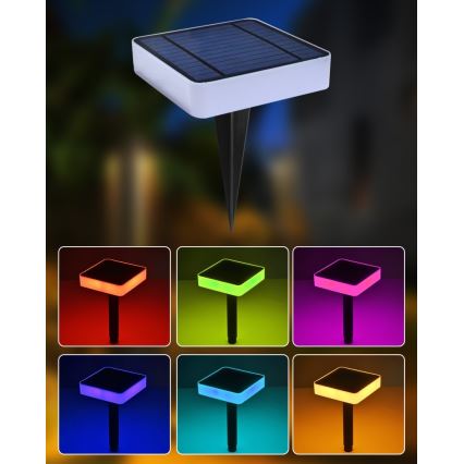 Immax NEO 07911L - Lámpara solar LED RGB regulable con sensor NEO LITE LED/1W/5V angular IP54 Tuya 1300 mAh