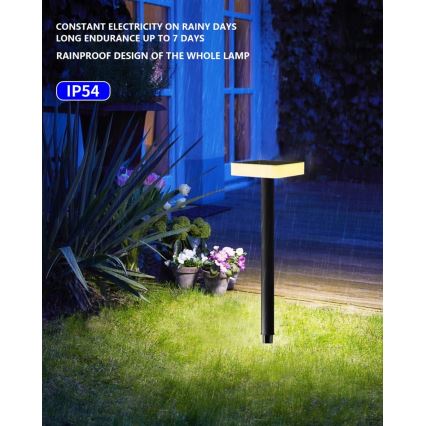 Immax NEO 07911L - Lámpara solar LED RGB regulable con sensor NEO LITE LED/1W/5V angular IP54 Tuya 1300 mAh