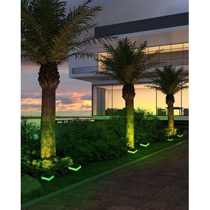 Immax NEO 07911L - Lámpara solar LED RGB regulable con sensor NEO LITE LED/1W/5V angular IP54 Tuya 1300 mAh