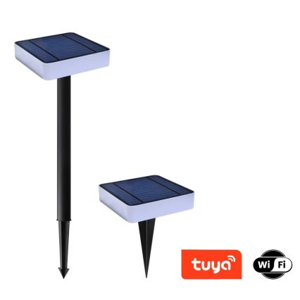 Immax NEO 07911L - Lámpara solar LED RGB regulable con sensor NEO LITE LED/1W/5V angular IP54 Tuya 1300 mAh