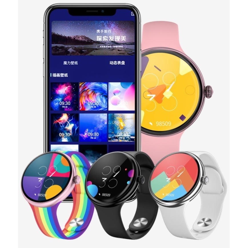 Immax NEO 9040 - Reloj inteligente Lady Music Fit 300 mAh IP67 rosa