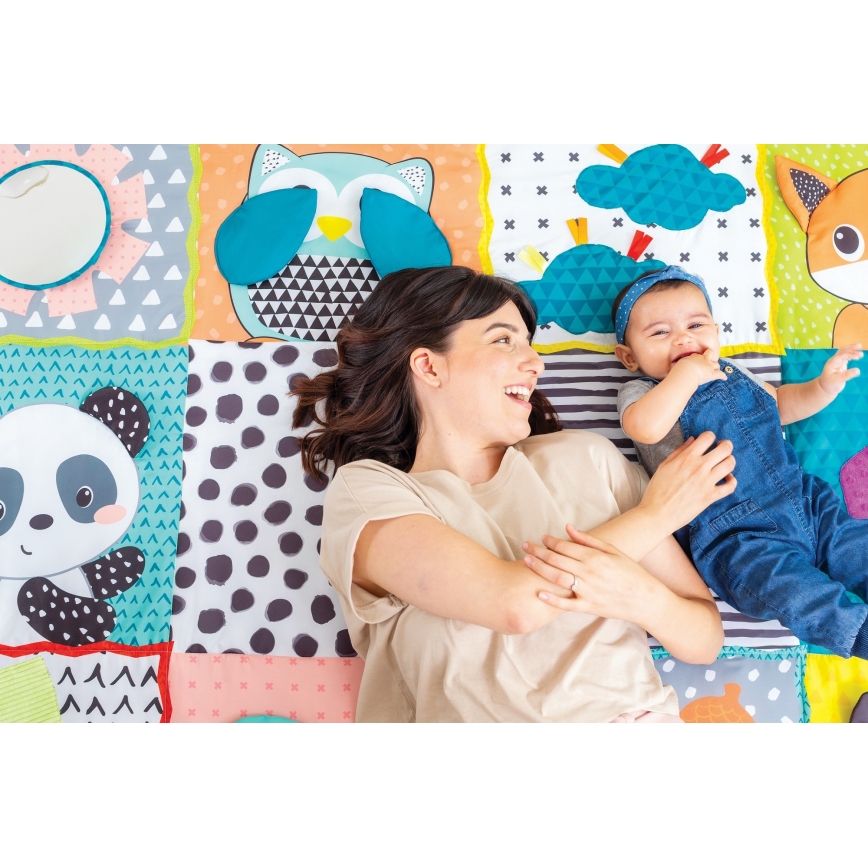 Infantino - Alfombra de juego para niños MAXI ZOO