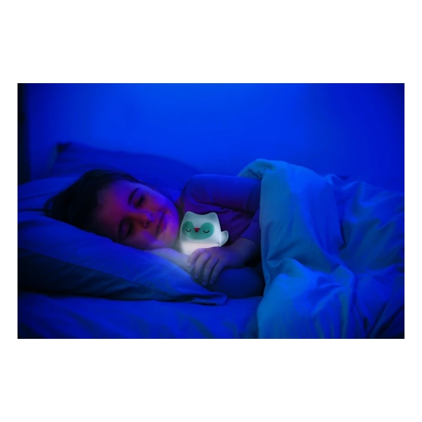 Infantino - Luz nocturna con un juguete luminoso Owl
