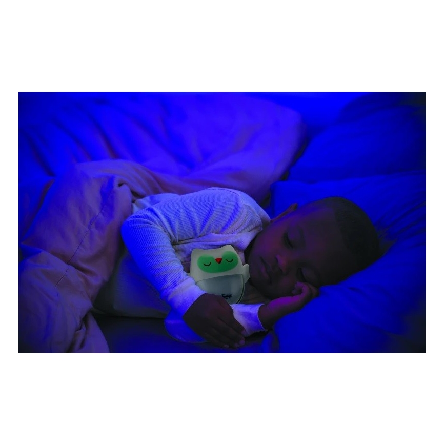 Infantino - Luz nocturna con un juguete luminoso Owl