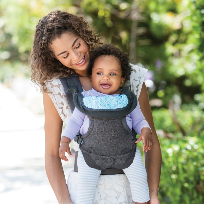 Infantino - Portabebé FLIP ADVANCED 4en1 gris oscuro