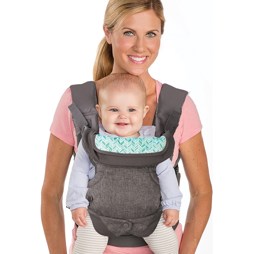 Infantino - Portabebé FLIP ADVANCED 4en1 gris oscuro