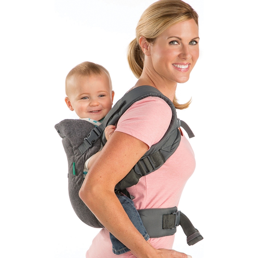 Infantino - Portabebé FLIP ADVANCED 4en1 gris oscuro