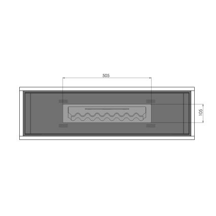InFire - Chimenea BIO 100x47 cm 3kW industrial