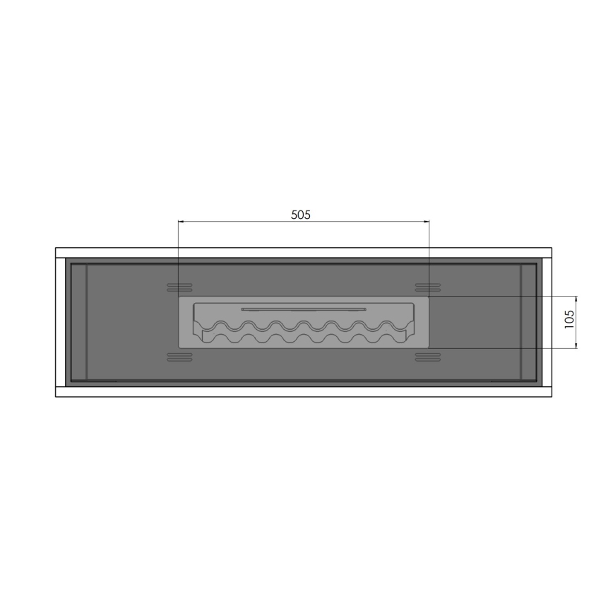 InFire - Chimenea BIO 100x47 cm 3kW industrial