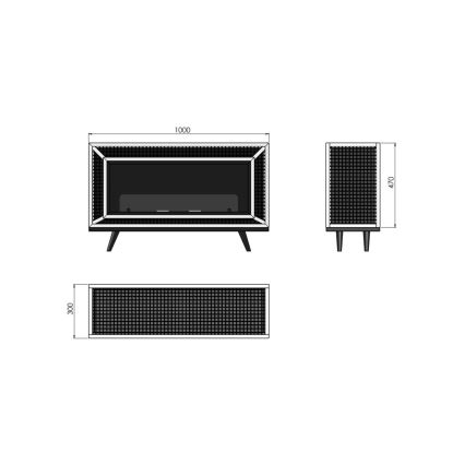 InFire - Chimenea BIO 100x47 cm 3kW industrial