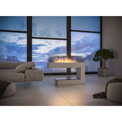 InFire - Chimenea BIO 110x85,5 cm 3kW blanco