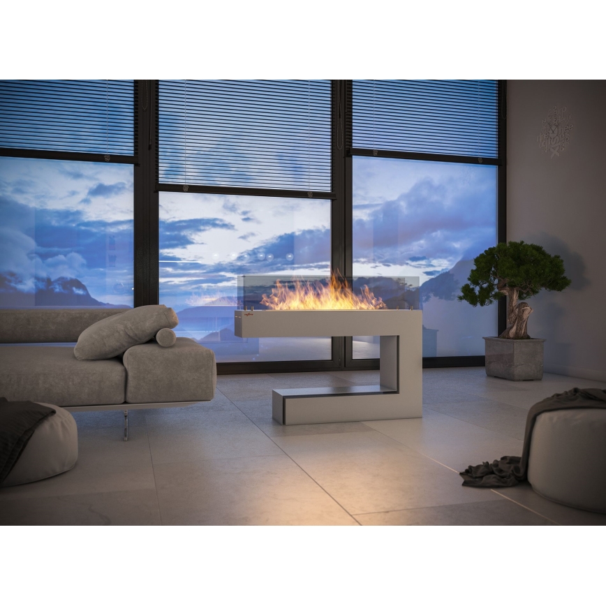 InFire - Chimenea BIO 110x85,5 cm 3kW blanco