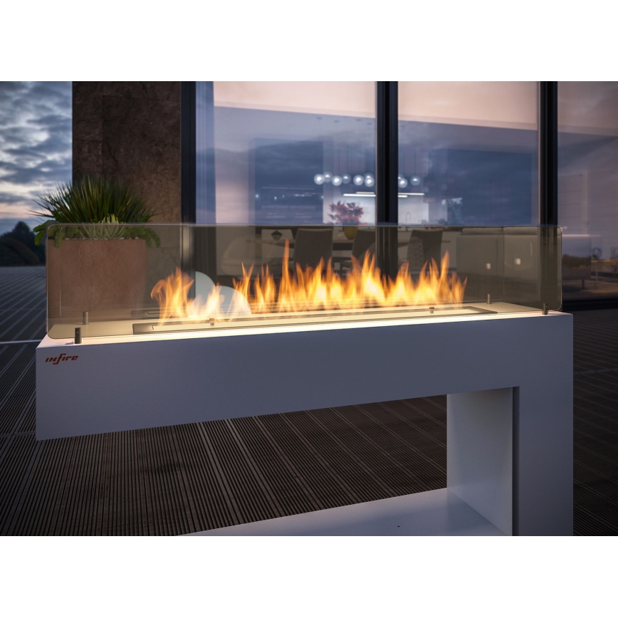 InFire - Chimenea BIO 110x85,5 cm 3kW blanco