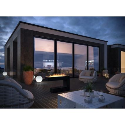 InFire - Chimenea BIO 110x92 cm 3kW negra