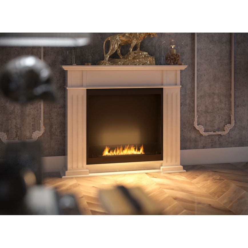InFire - Chimenea BIO 115x100 cm 3kW blanco