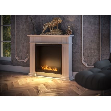 InFire - Chimenea BIO 115x100 cm 3kW blanco