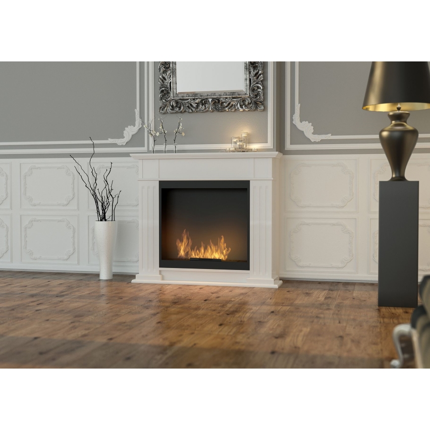 InFire - Chimenea BIO 115x100 cm 3kW blanco