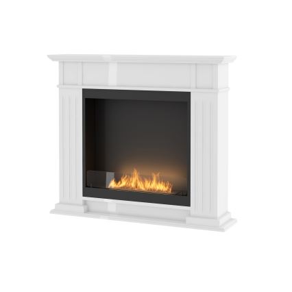 InFire - Chimenea BIO 115x100 cm 3kW blanco