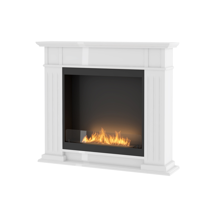 InFire - Chimenea BIO 115x100 cm 3kW blanco
