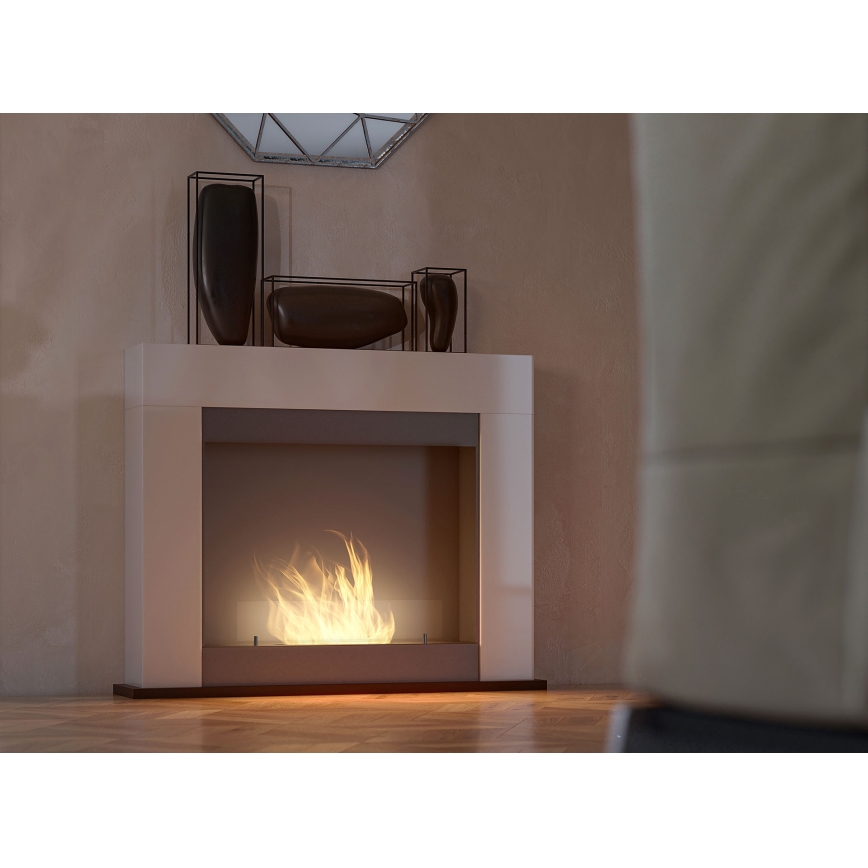InFire - Chimenea BIO 87,5x110 cm 3kW blanco+