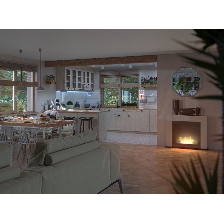 InFire - Chimenea BIO 87,5x110 cm 3kW blanco+