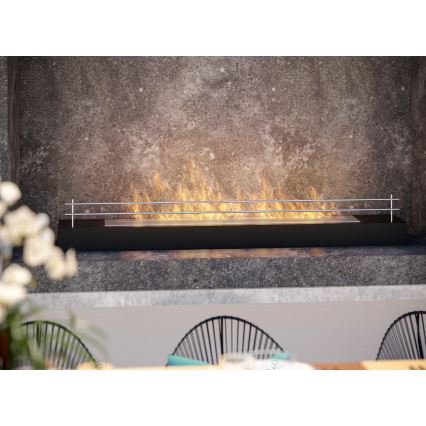 InFire - Chimenea BIO 8x120 cm 3kW negro