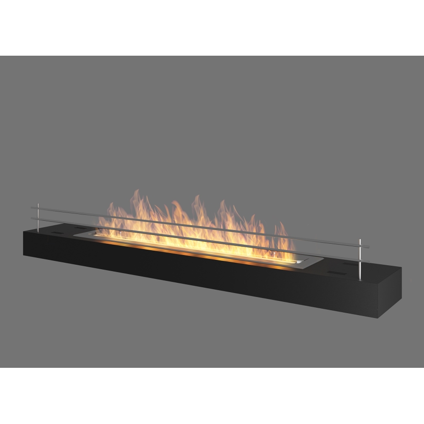 InFire - Chimenea BIO 8x120 cm 3kW negro