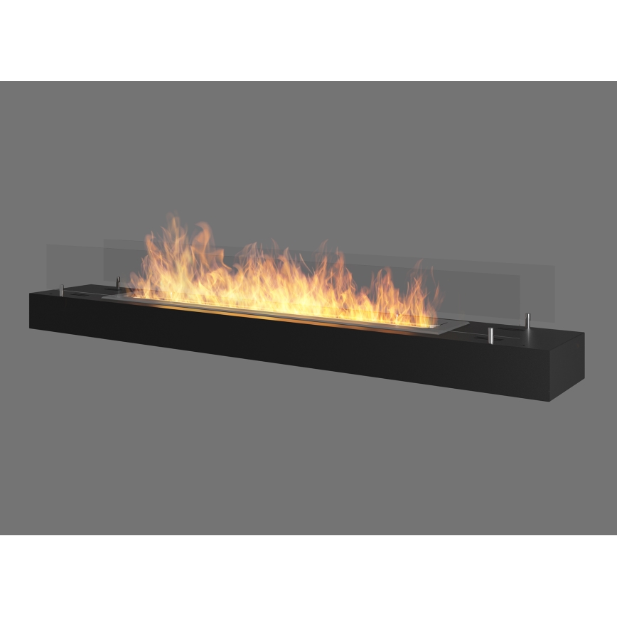 InFire - Chimenea BIO 8x120 cm 3kW negro