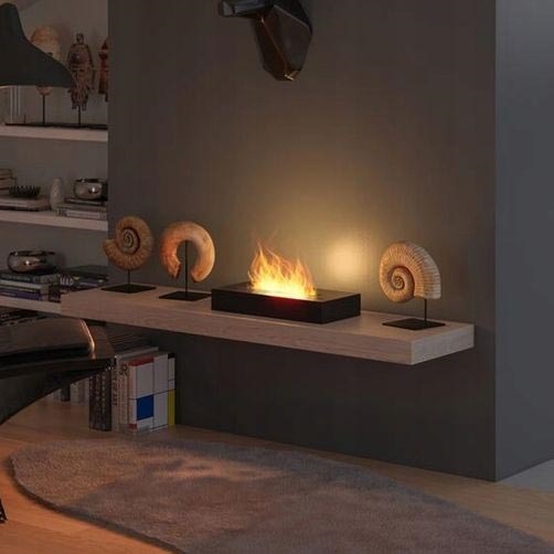 InFire - Chimenea BIO 8x40 cm 3kW negro