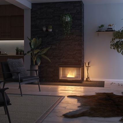 InFire - Chimenea BIO 8x50 cm 3kW negro