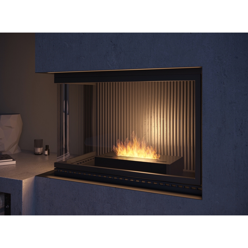 InFire - Chimenea BIO 8x50 cm 3kW negro
