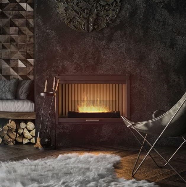InFire - Chimenea BIO 8x60 cm 3kW negro